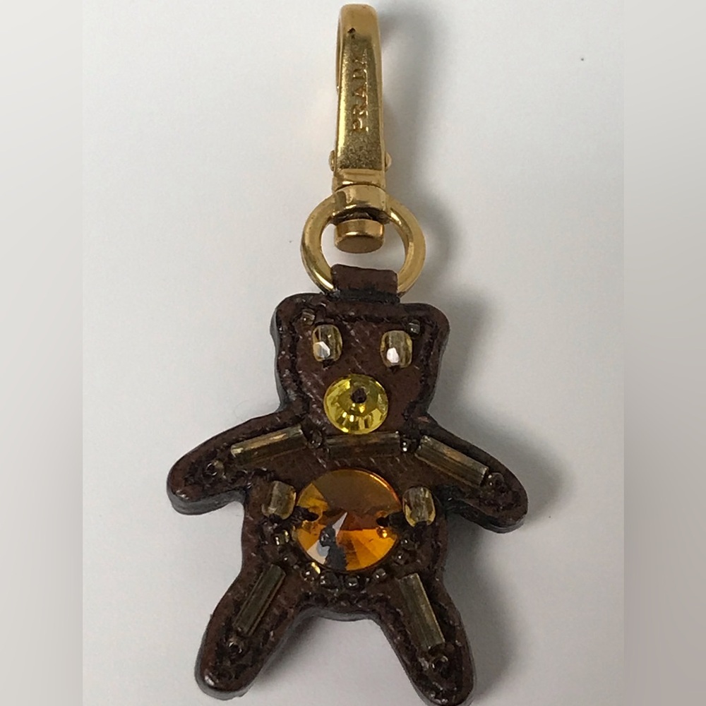 PRADA Leather Teddy Bear Keychain/ Bag Charm π»ππ₯ - Picture 12 of 13